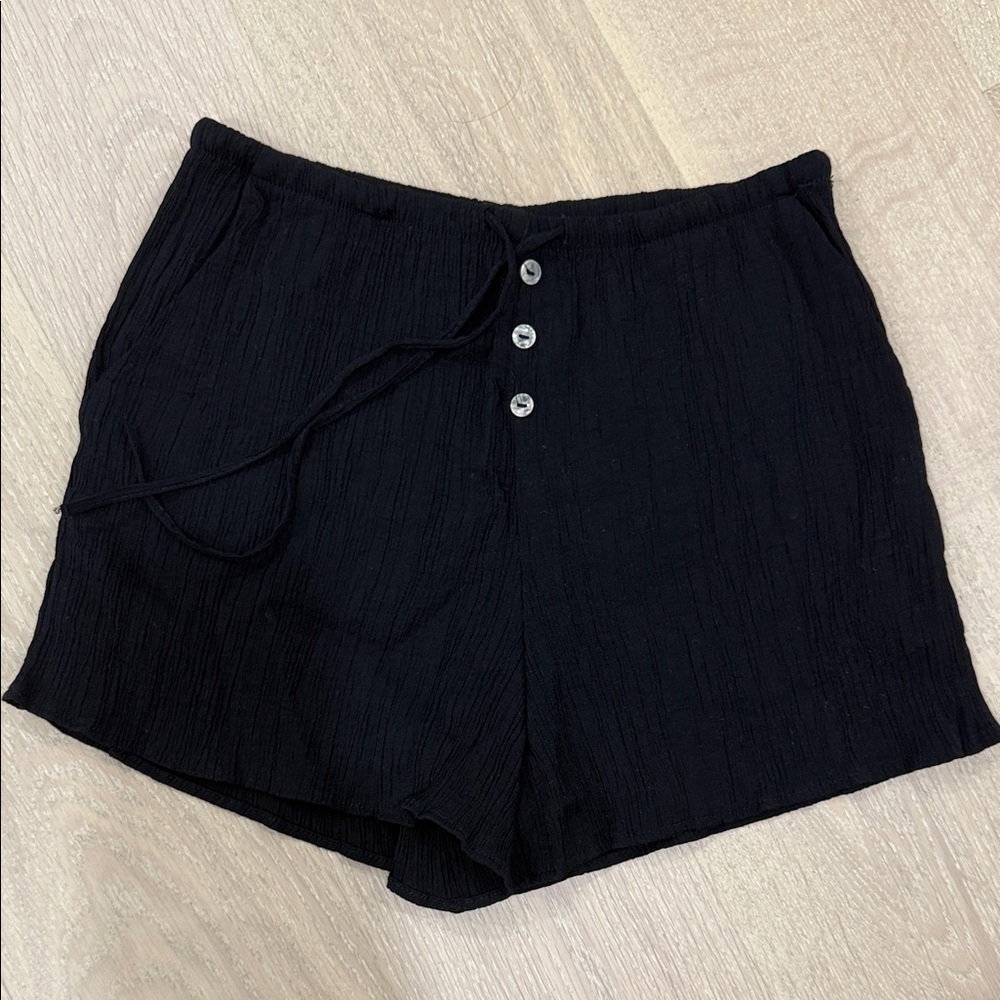 Zara Black High Waist Women's Shorts
